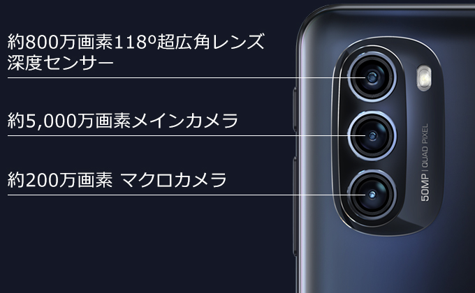 5,000万画素トリプルカメラシステム